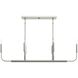 Reines 6 Light 44 inch Brushed Nickel Linear Chandelier Ceiling Light