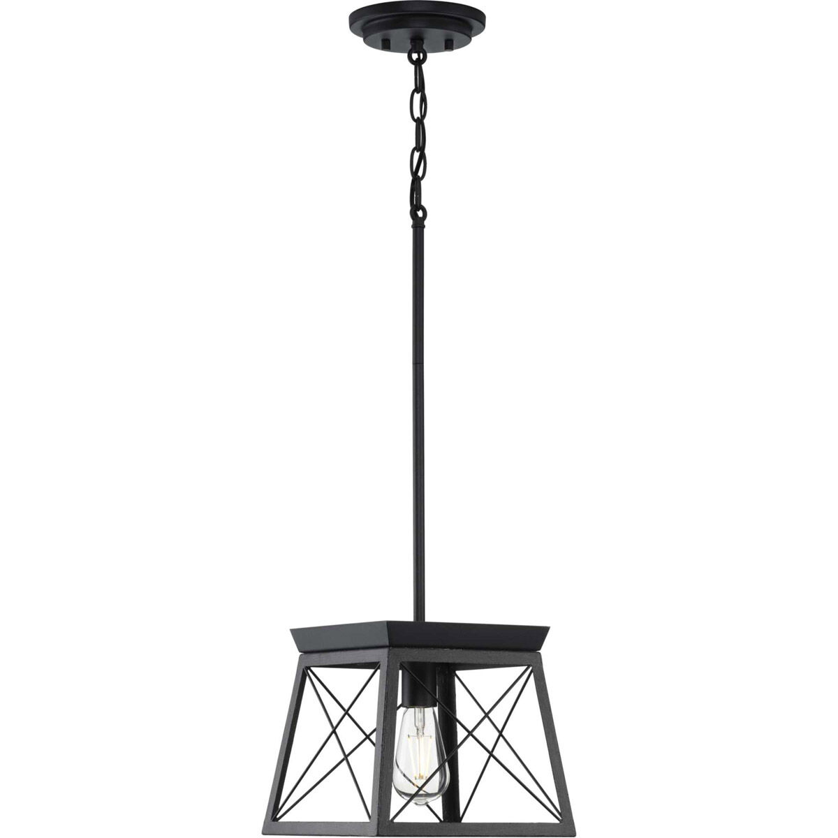 Briarwood 1 Light 10 inch Textured Black Pendant Ceiling Light
