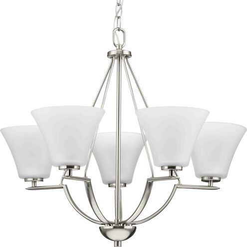 Bravo 5 Light 27 inch Brushed Nickel Chandelier Ceiling Light
