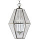 Bound Beveled Glass 3 Light 13 inch Brushed Nickel Hall & Foyer Ceiling Light