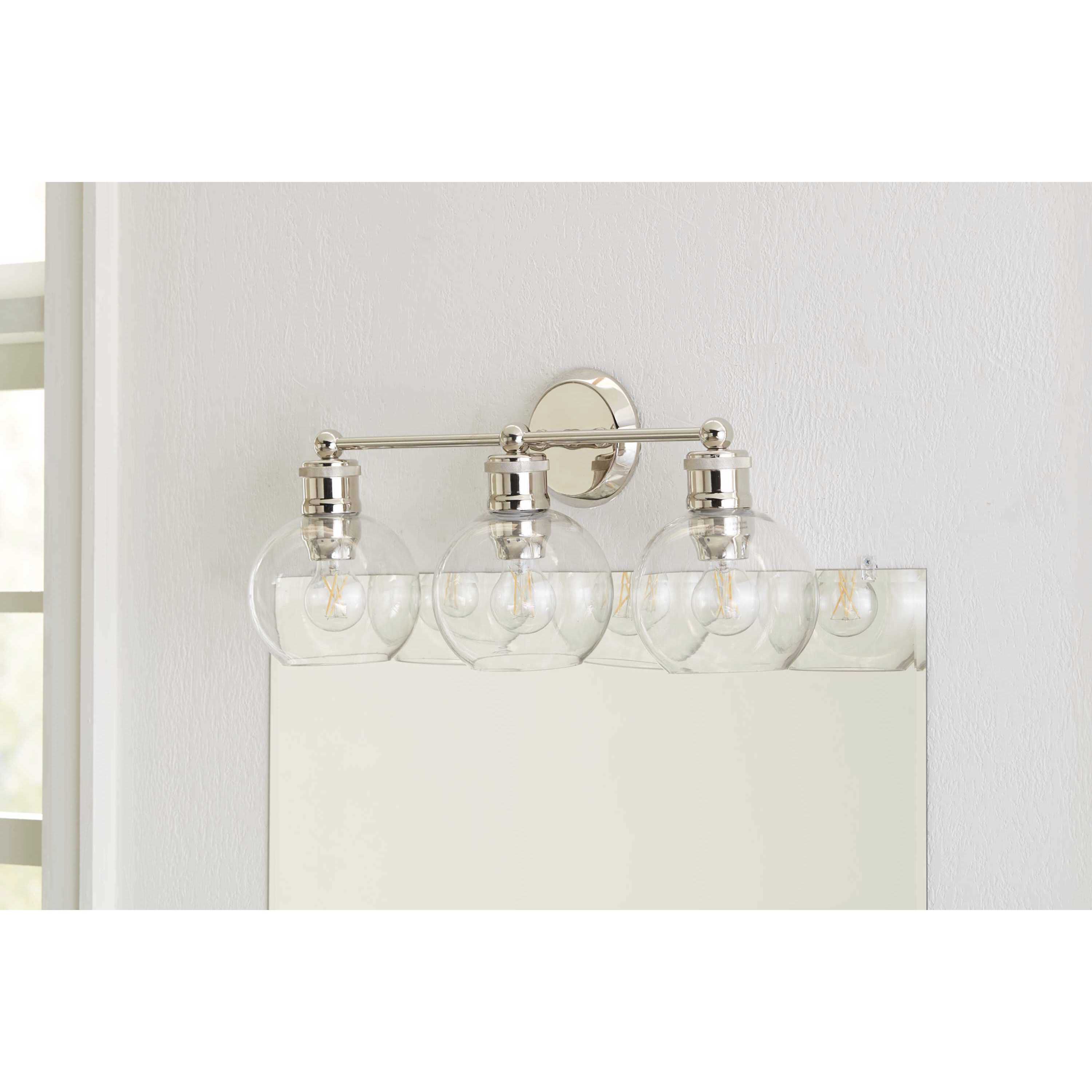 Hansford 3 Light 25 inch Polished Nickel Bath Vanity Wall Light