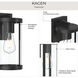 Kagen 1 Light 10 inch Matte Black Outdoor Wall Light