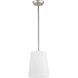 Clarion 1 Light 9 inch Brushed Nickel Pendant Ceiling Light