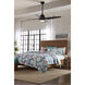 Alleron 56 inch Flat Black with Antique Black Blades Ceiling Fan