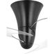 Beal 36 inch Matte Black with Clear/White Metal Flake Blades Ceiling Fan