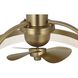 Shear 19.56 inch Brushed Bronze with Gold Blades Outdoor Ceiling Fan