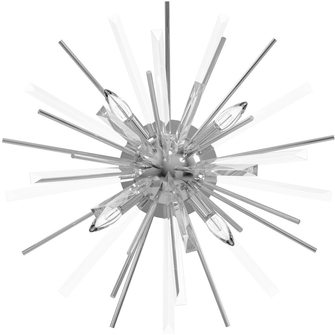 Palisades Ave. 4 Light 24 inch Chrome with Clear Glass Flush Mount Ceiling Light