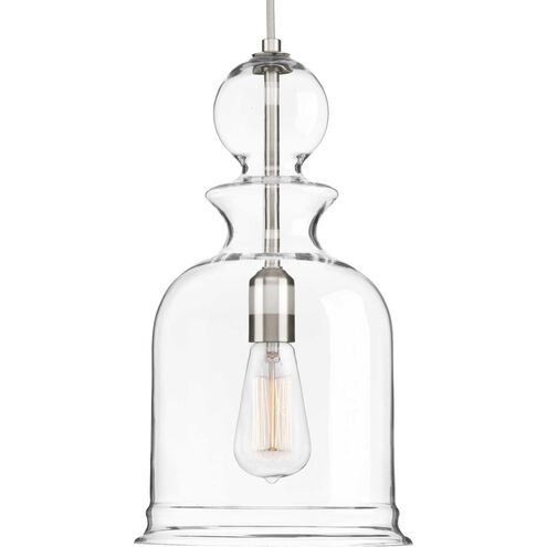 Staunton 1 Light Brushed Nickel Pendant Ceiling Light, Design Series