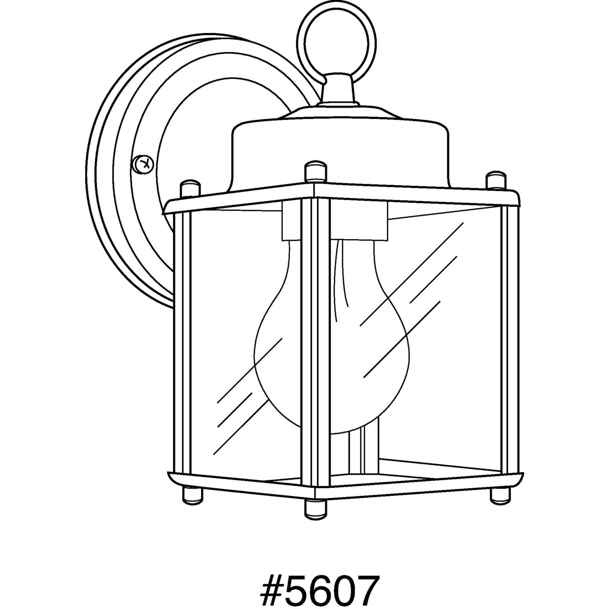 Flat Glass Lantern Outdoor Wall Lantern in Brushed Nickel