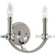 Nisse 2 Light 12 inch Polished Nickel Wall Bracket Wall Light
