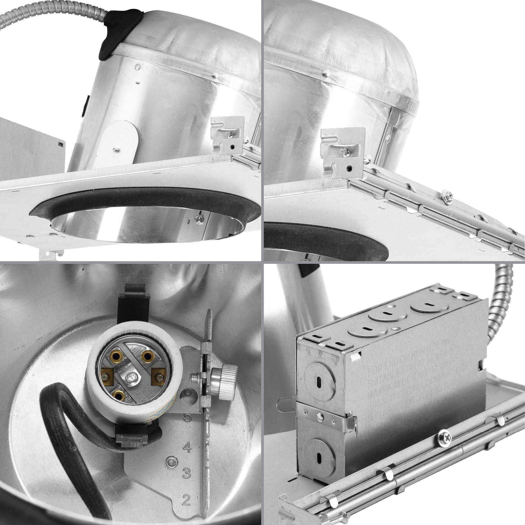 6in Slope Recessed Housing BR-30 Unfinished Recessed Can in Non-IC Rated, New Construction, Non-IC