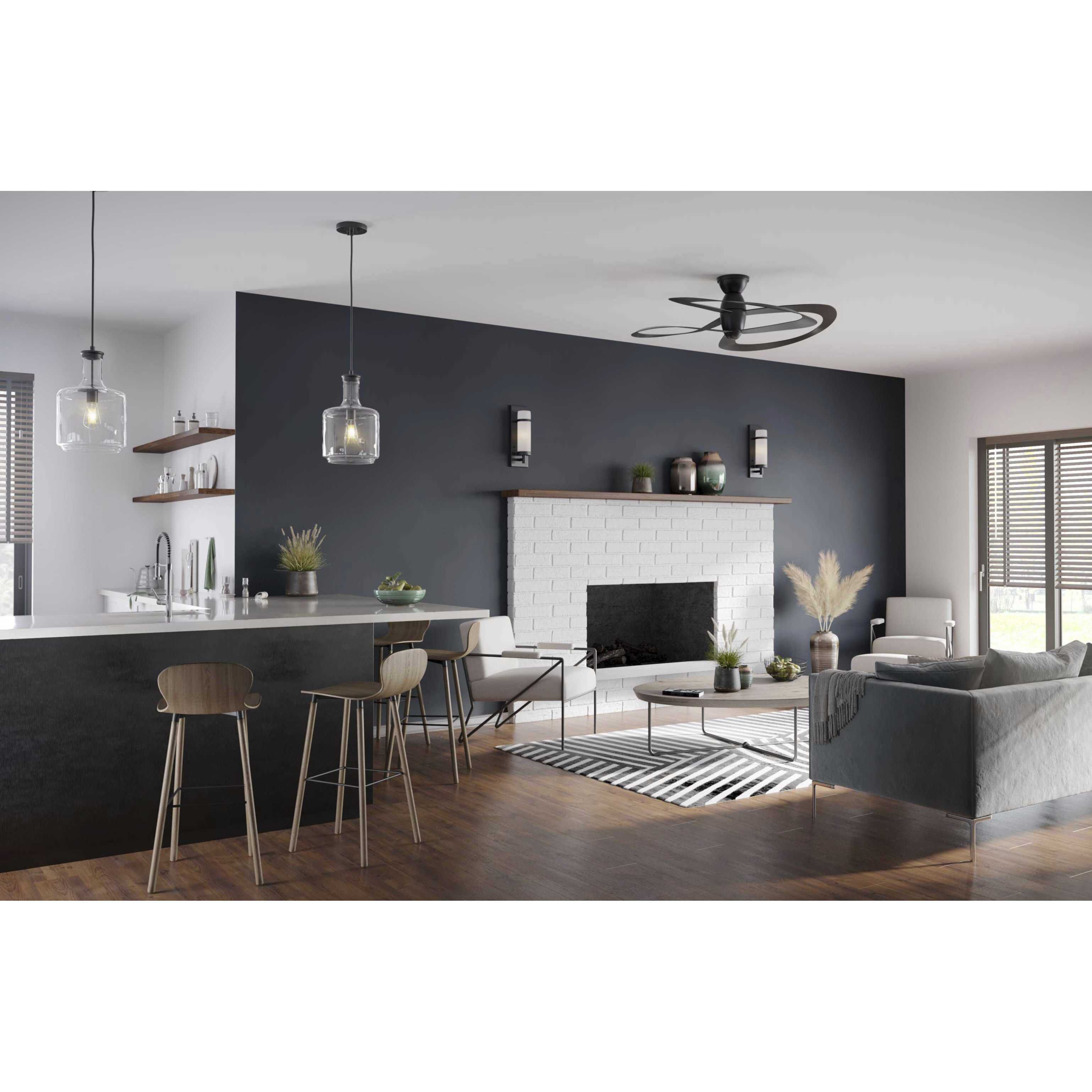 Latrobe 1 Light Matte Black Pendant Ceiling Light
