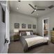 Gaze 60 inch Polished Chrome with Whitewashed Grey/Cherry Blades Ceiling Fan, Progress LED