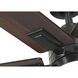 Dallam 60 inch Matte Black with Matte Black/American Walnut Blades Ceiling Fan, Progress LED