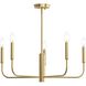 Reines 5 Light 26 inch Brushed Gold Chandelier Ceiling Light