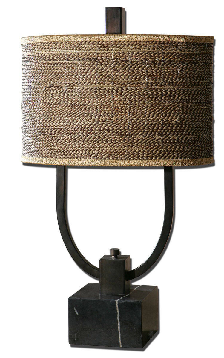 Stabina 30 inch 60 watt Rustic Bronze Table Lamp Portable Light