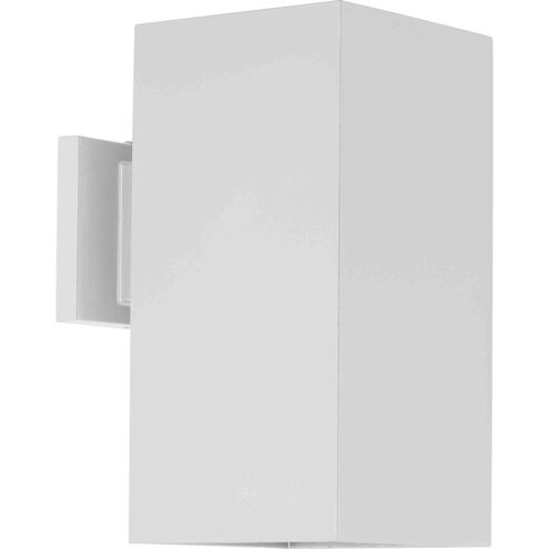 Square Outdoor Wall Lantern in White, Standard Lamping