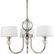 Fortune 3 Light 20 inch Polished Nickel Chandelier Ceiling Light