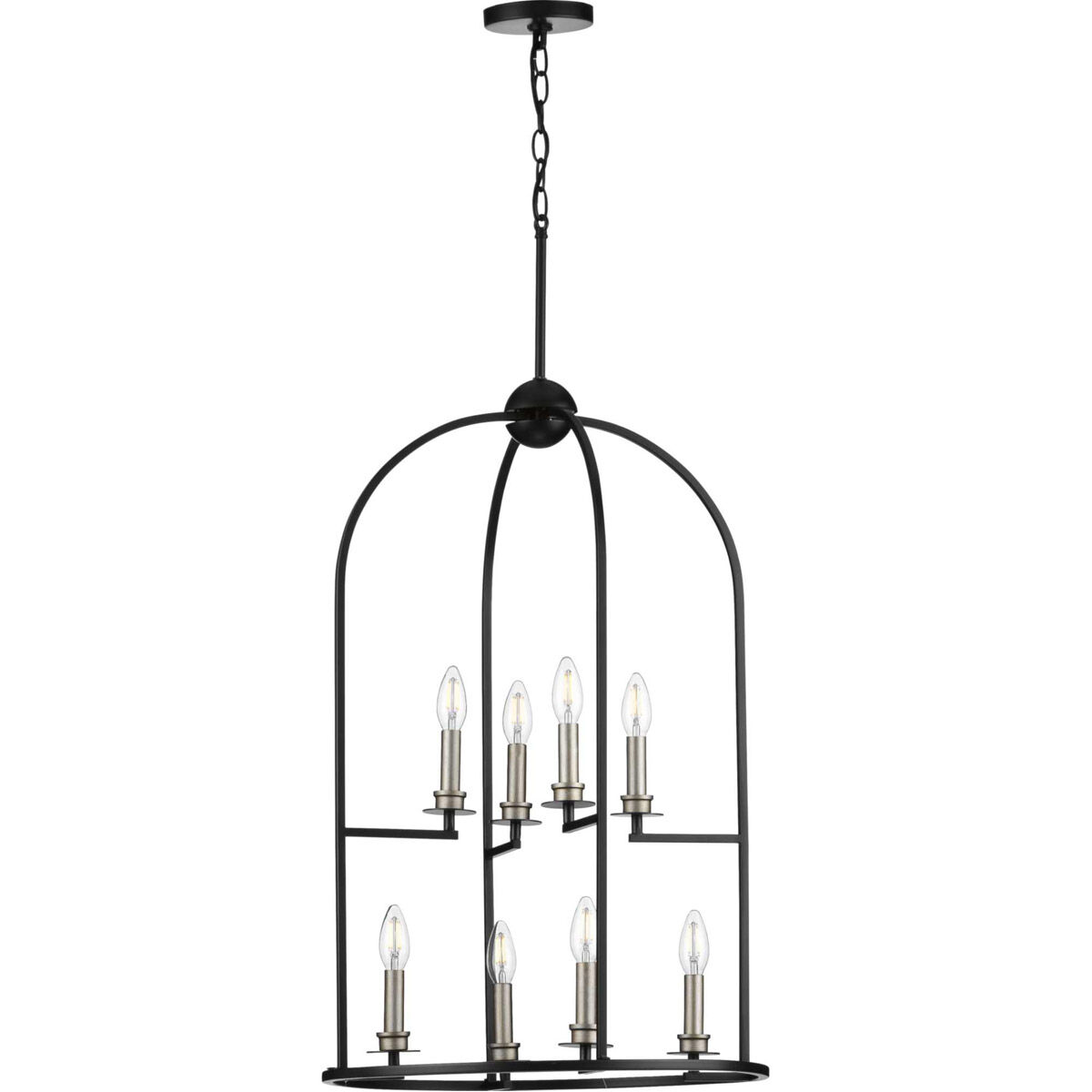Seneca 8 Light 19.63 inch Matte Black Foyer Pendant Ceiling Light