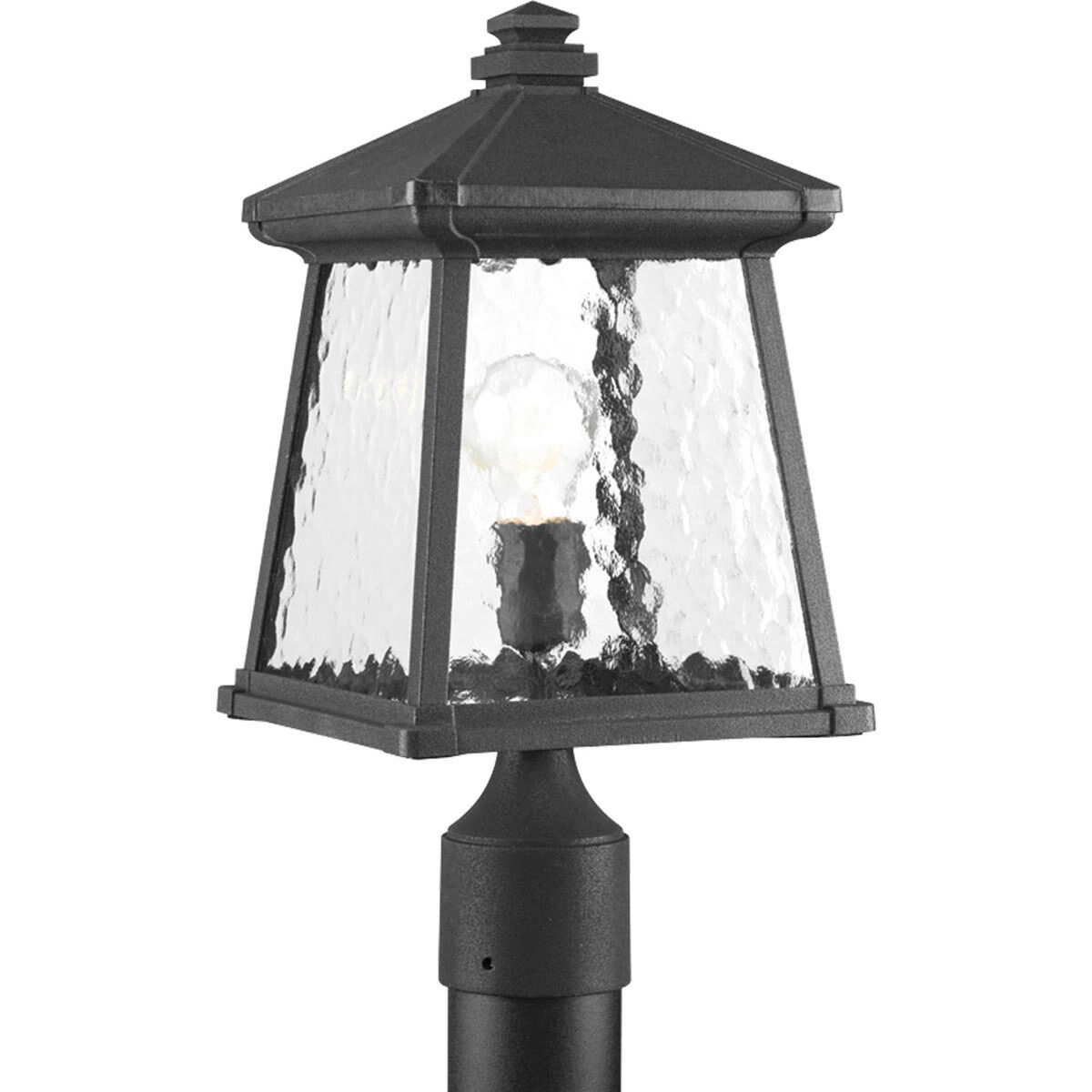 Mac 1 Light 16.5 inch Textured Black Outdoor Post Lantern