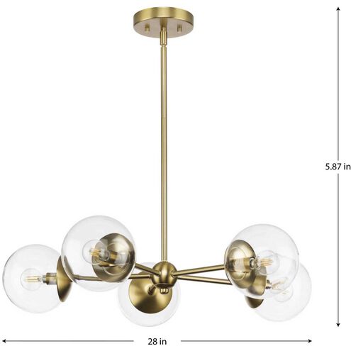 Atwell 5 Light 28 inch Brushed Bronze Chandelier Ceiling Light