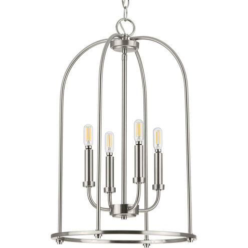 Leyden 4 Light 15 inch Brushed Nickel Foyer Pendant Ceiling Light