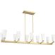 Tosca 10 Light 50 inch Brushed Bronze Linear Chandelier Ceiling Light, Design Series