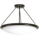 Apogee LED 27 inch Architectural Bronze Semi-Flush Mount Convertible Ceiling Light, Progress LED