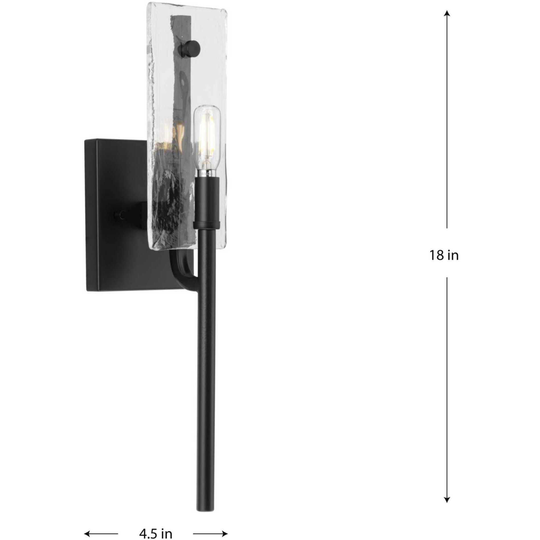 Rivera 1 Light 4.5 inch Matte Black Wall Bracket Wall Light, Design Series