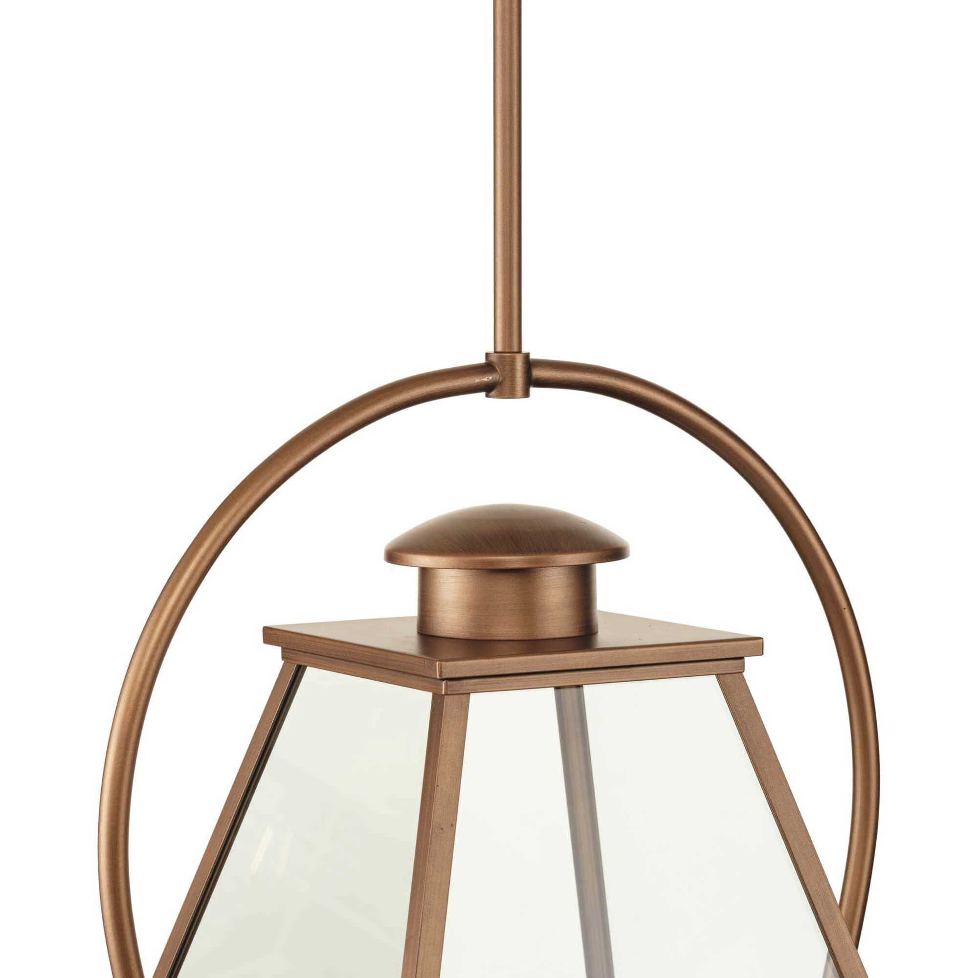 Bradshaw 1 Light 12 inch Antique Copper Outdoor Hanging Lantern, Design Series