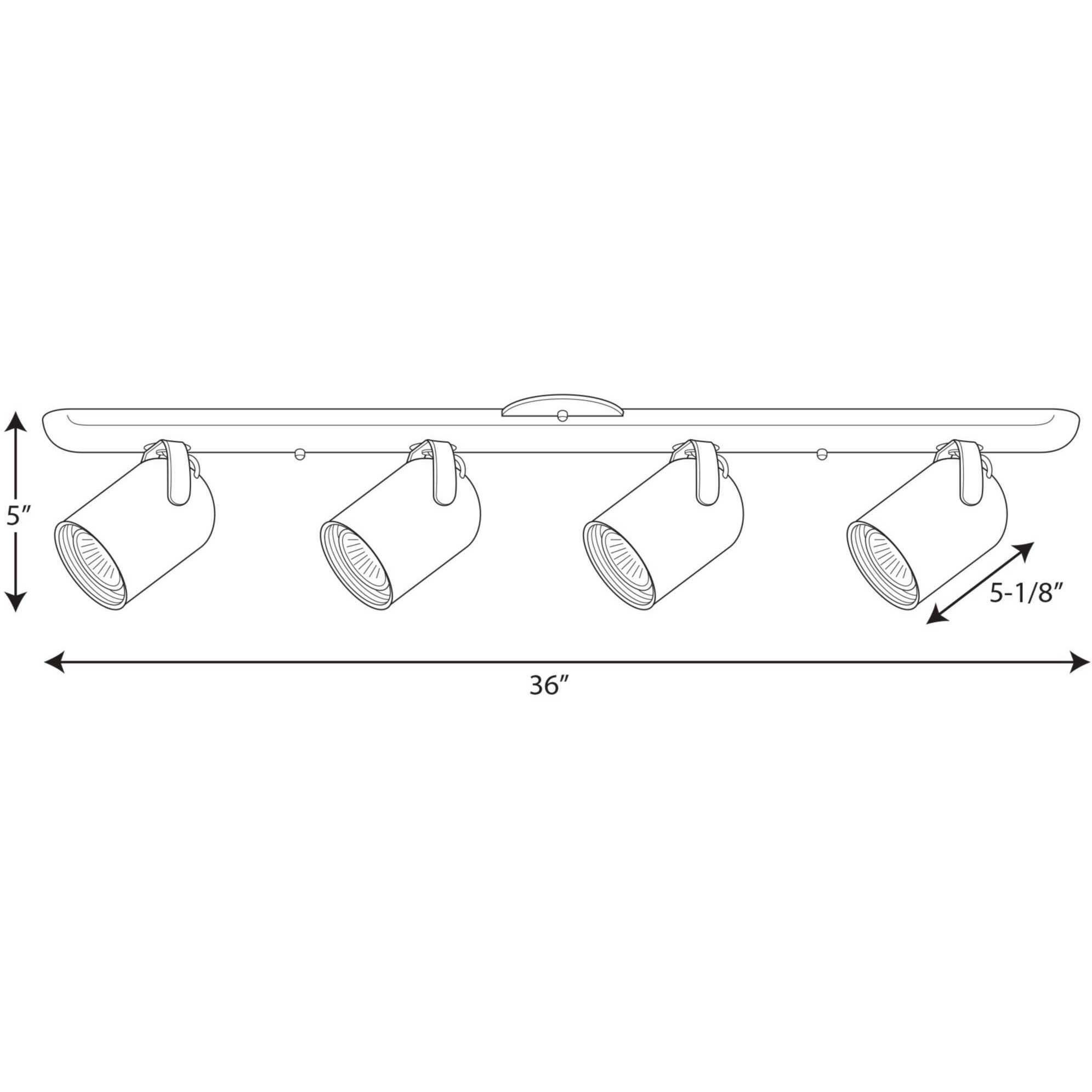 Directional 4 Light 36 inch Urban Bronze Multi Directional Wall/Ceiling Light
