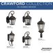 Crawford 1 Light 17 inch Oil Rubbed Bronze Outdoor Wall Lantern, Medium