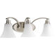 Joy 3 Light 22 inch Brushed Nickel Bath Vanity Wall Light in Etched
