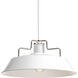 Archives 1 Light 18 inch White Pendant Ceiling Light