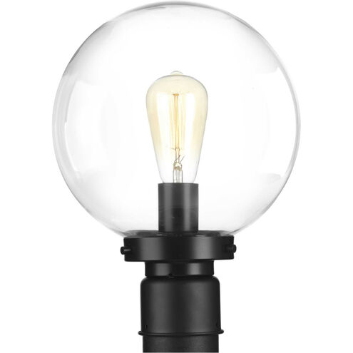 Globe 1 Light 13 inch Matte Black Outdoor Post Lantern