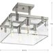 Glayse 4 Light 17 inch Brushed Nickel Semi-Flush Mount Convertible Ceiling Light, Design Series