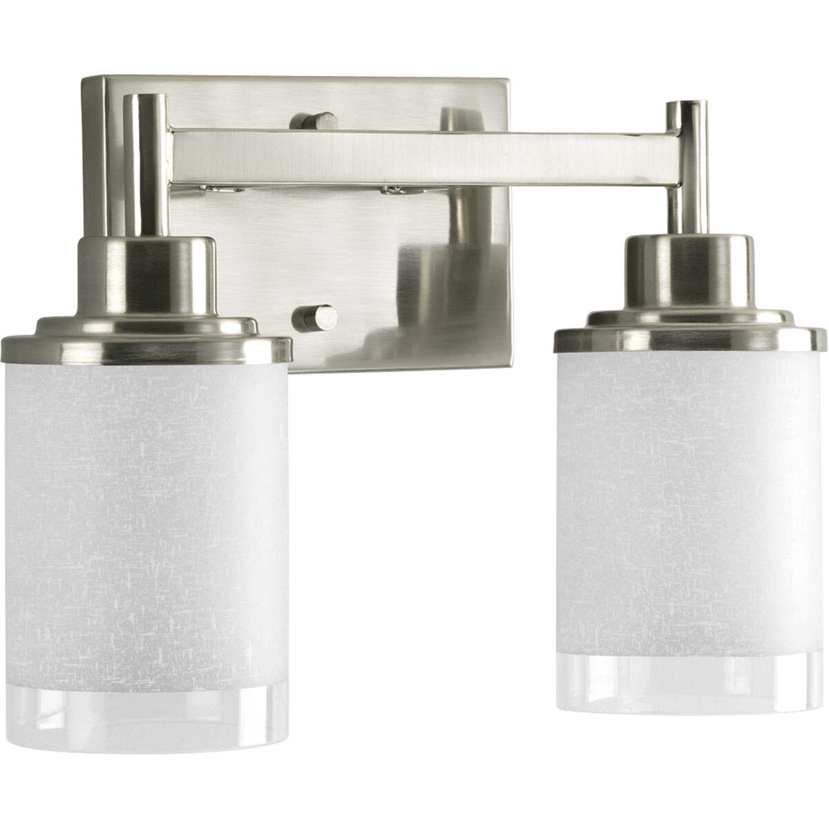 Alexa 2 Light 13 inch Brushed Nickel Bath Vanity Wall Light