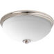 Replay 2 Light 14 inch Polished Nickel Flush Mount Ceiling Light