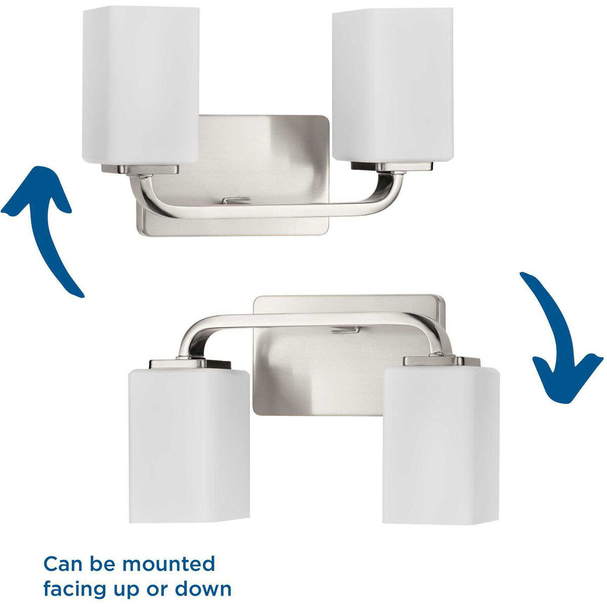 Cowan 2 Light 14 inch Brushed Nickel Bath Vanity Wall Light