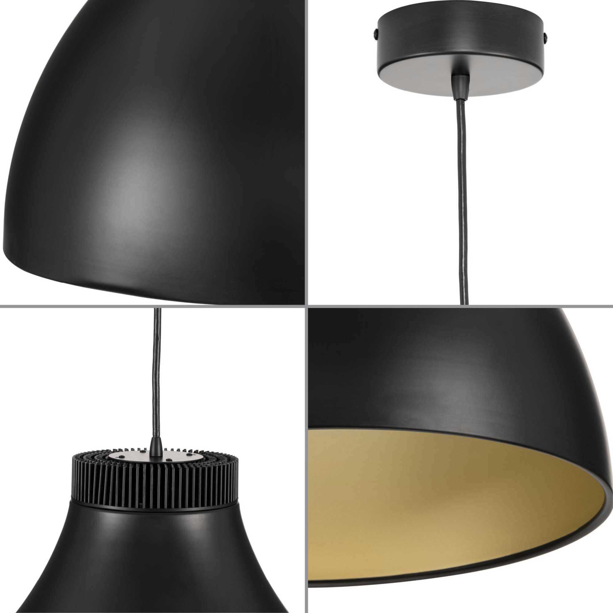 Radian LED LED 16 inch Matte Black Pendant Ceiling Light, Progress LED