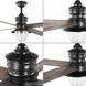 Gillen 56 inch Matte Black with Rustic Charcoal Blades Indoor/Outdoor Ceiling Fan