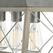 Briarwood 5 Light 38 inch Galvanized Linear Chandelier Ceiling Light