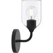 Ilia 1 Light 6 inch Matte Black Wall Sconce Wall Light