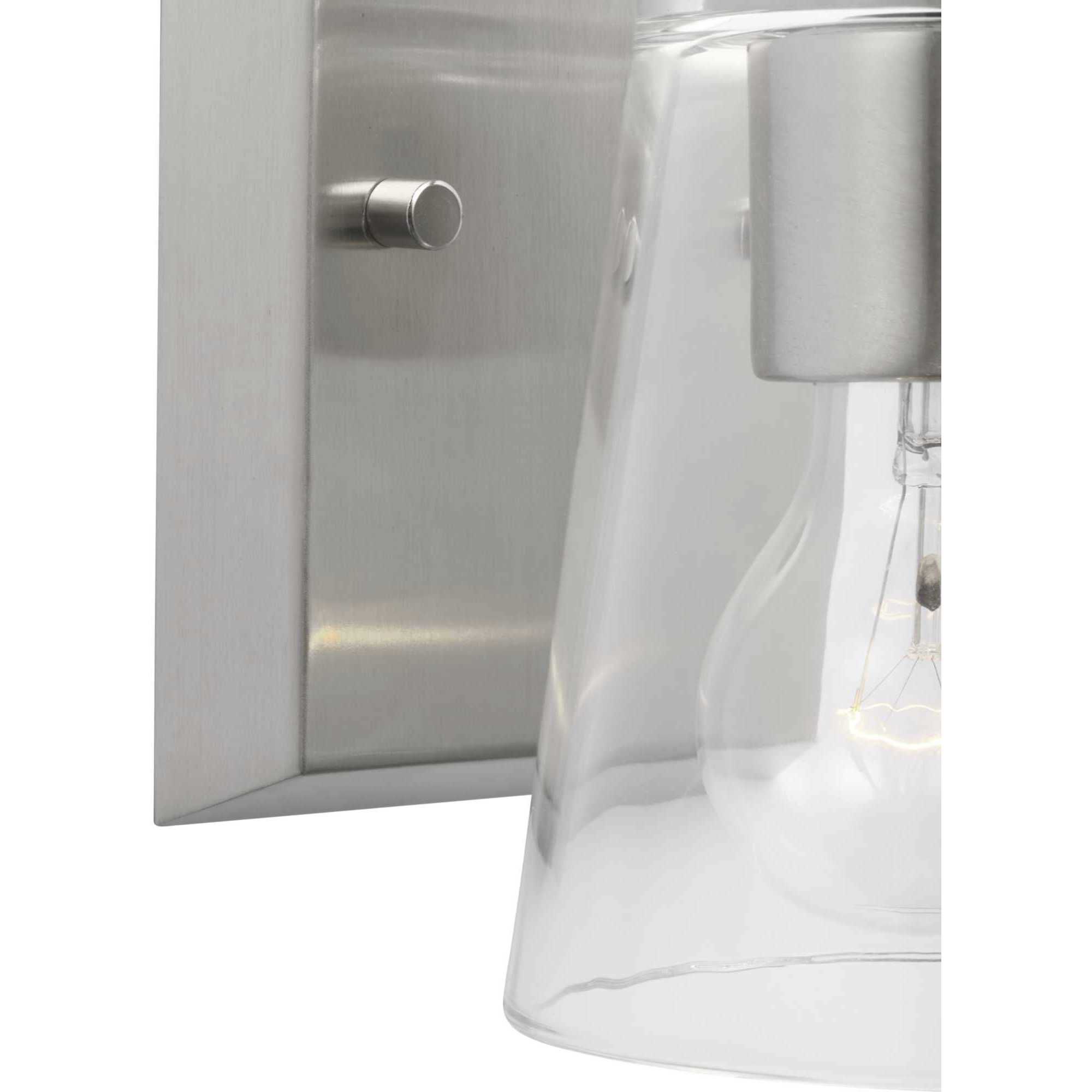 Vertex 1 Light 4.75 inch Brushed Nickel Bath Light Wall Light