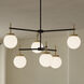 Rigsby 6 Light 40 inch Matte Black and Brushed Gold Chandelier Ceiling Light