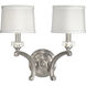 Roxbury 2 Light 15 inch Classic Silver Wall Bracket Wall Light