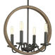 Fontayne 4 Light 15.75 inch Antique Bronze Chandelier Ceiling Light, Design Series