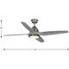 Alleron 56 inch Antique Nickel with Grey Weathered Wood Blades Ceiling Fan