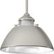 Carbon 1 Light Polished Nickel Pendant Ceiling Light, Design Series
