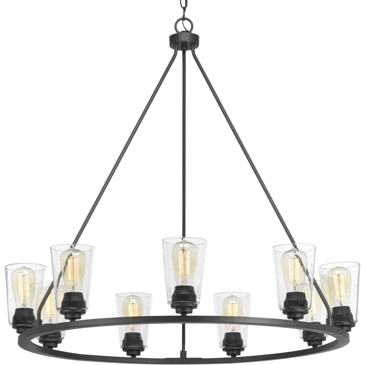 Debut 9 Light 36 inch Graphite Chandelier Ceiling Light, Design Series